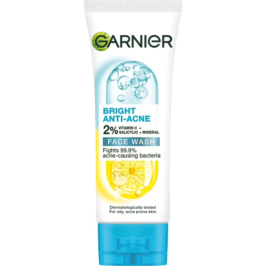 Garnier Facial Wash Bright Anti-Acne 2% 100ml