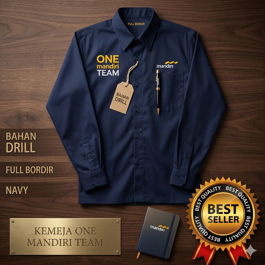 kemeja bank  mandiri one mandiri team