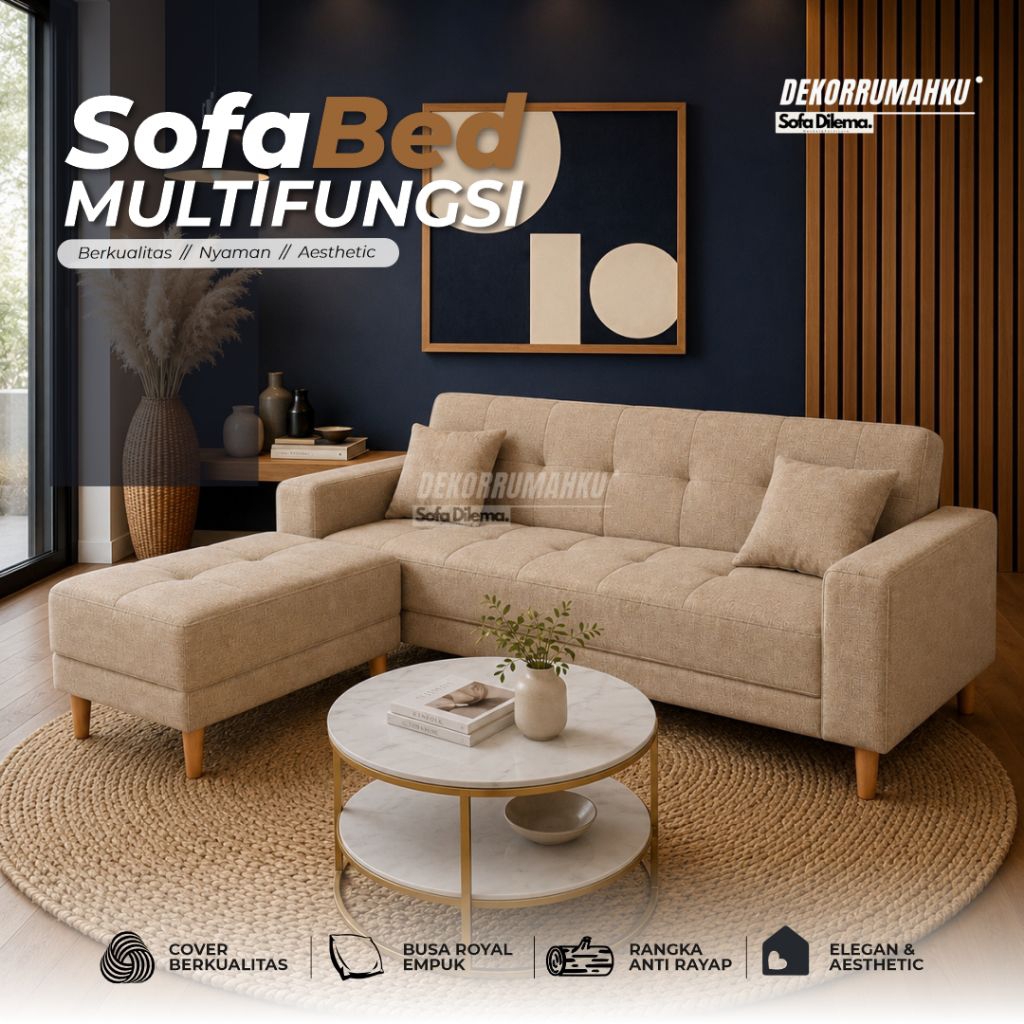 SofaBed Multifungsi sofa Bed Ruang Tamu Minimalis Gratis Ongkir jawa Bali
