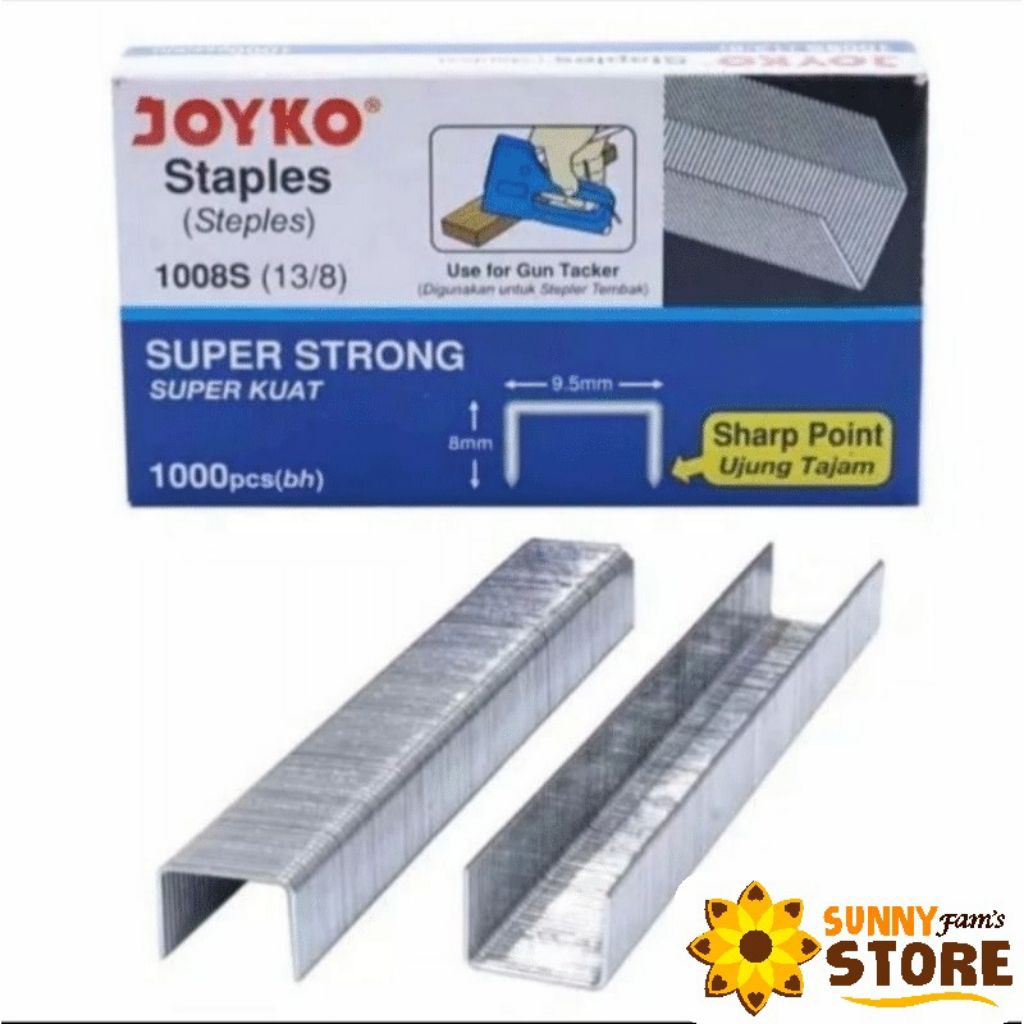 Isi Staples joyko guntacker  (13/8) stapler tembak Refill/ isi Staples besar