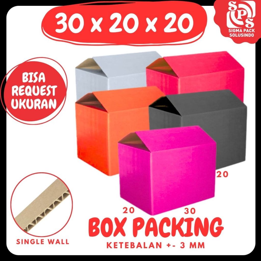 Kardus 30x20x20 warna / Box 30x20x20 / Dus Botol 30x20x20 Kotak Kemasan botol Cuka Zigma Pack