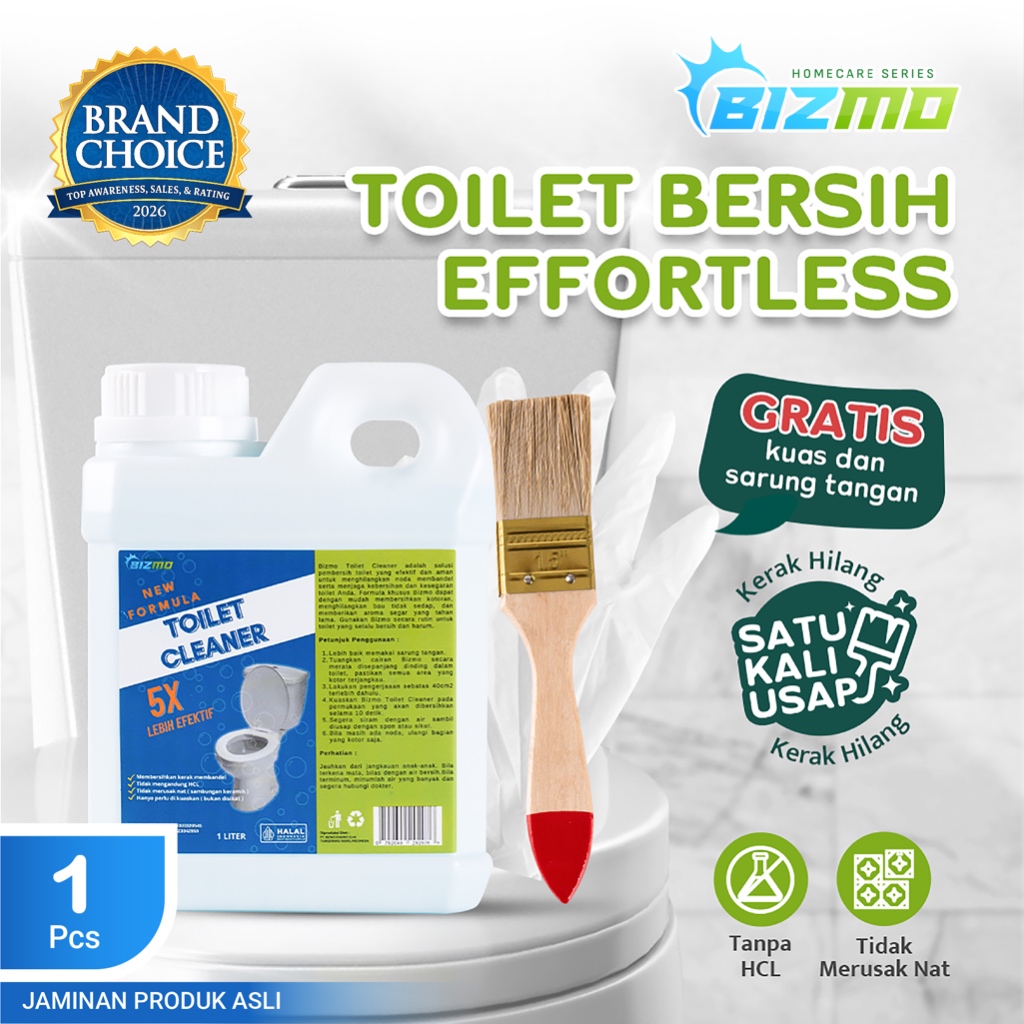 BIZMO Toilet Cleaner-Pembersih kerak kamar mandi/kloset/toilet/bowl Cleaner/keramik 1 Liter Cleaner 