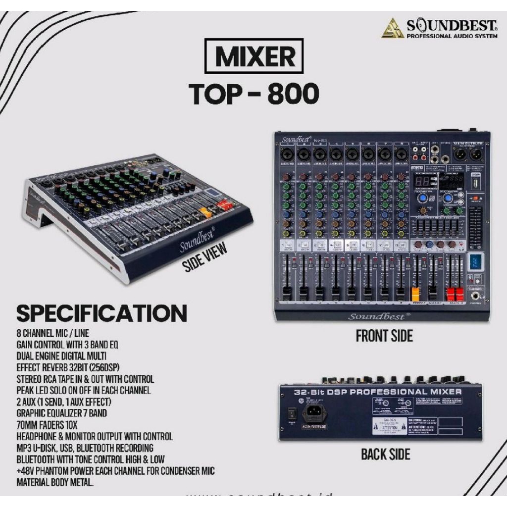 POWER MIXER SOUNDBEST TOP 800 ORIGINAL