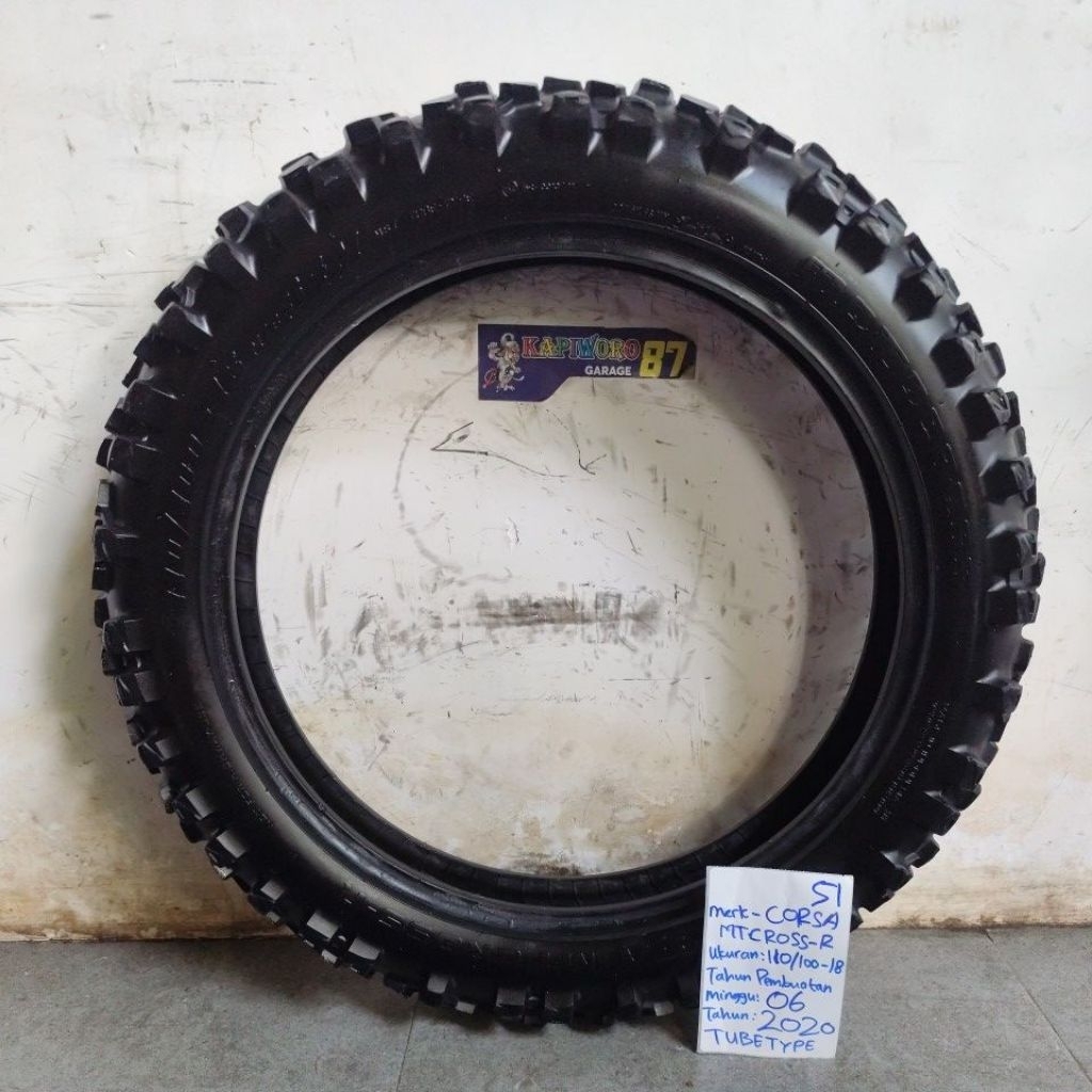 ban bekas,,,CORSA MT CROSS-R.... TUBETYPE ukuran 110/100-18