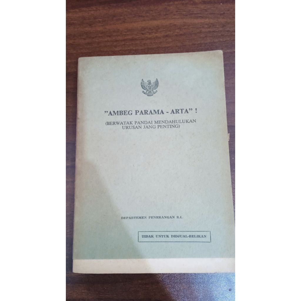 Buku pidato presiden Soekarno - AMBEG PARAMA ARTA