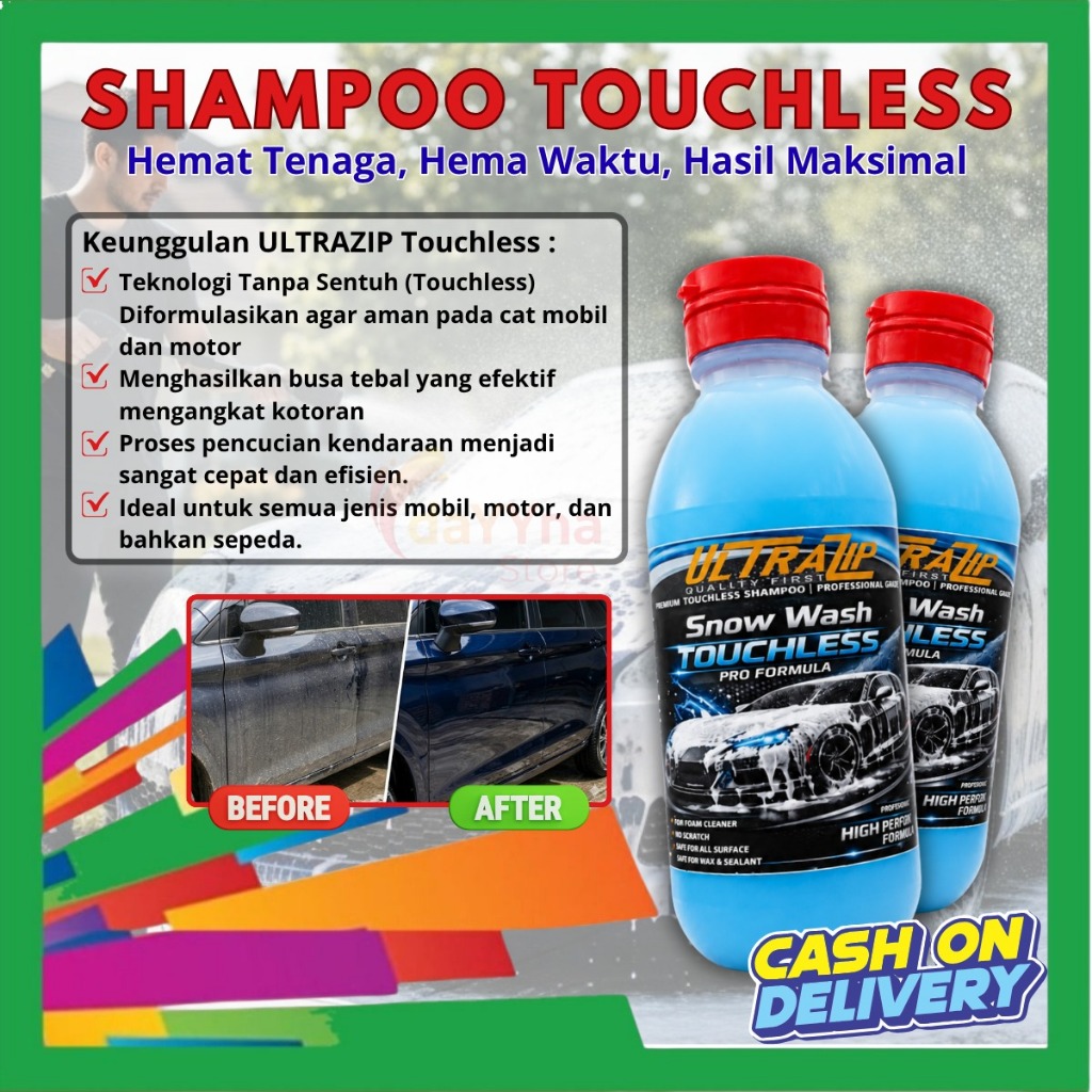 SHAMPOO TOUCHLESS - ULTRAZIP SHAMPOO MOBIL 200 ML- SHAMPOO MOTOR - SHAMPOO TOUCHLESS MOBIL & MOTOR -