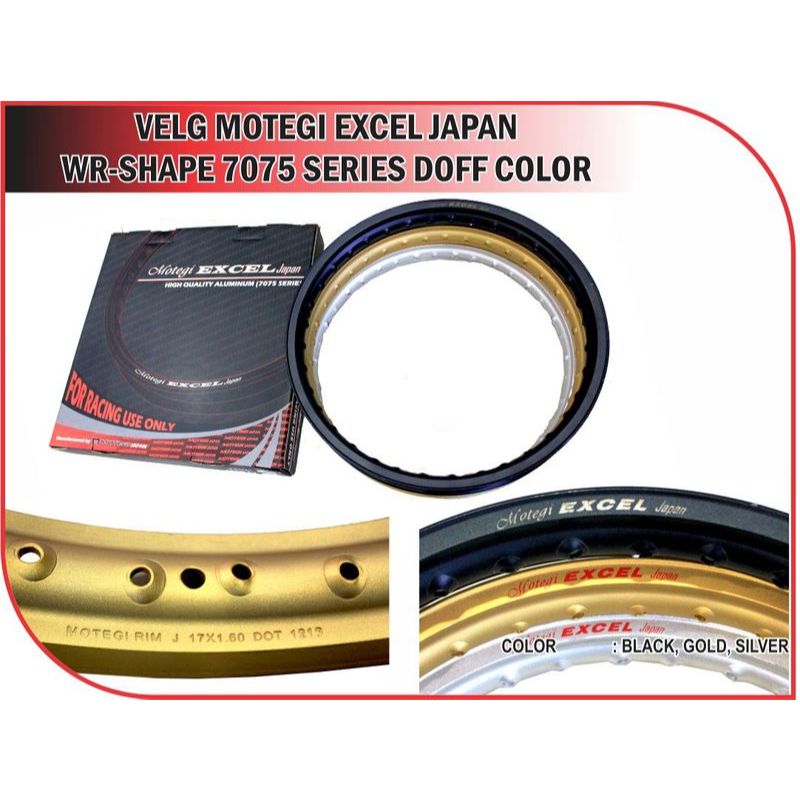 Velg Motegi Excel WR-Shape 7075 140x17 Doff | Velg Motor Universal