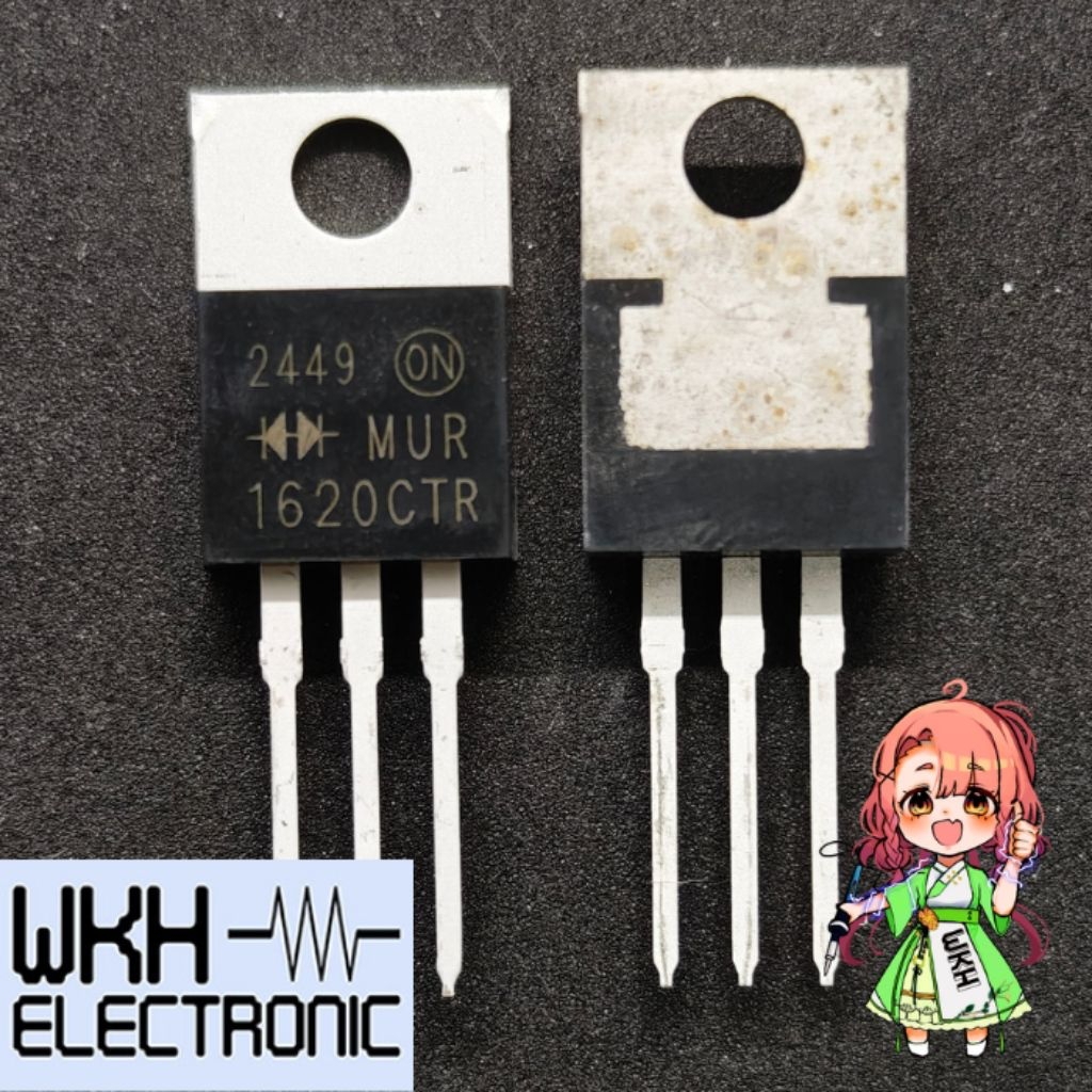 MUR1620CTRG ULTRAFAST RECTIFIER MUR 1620CTR MUR 1620 CTRG Diode Array 1 Pair Common Anode 200 V 8A T