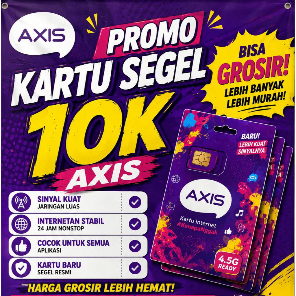 Kartu Segel Axis (belum registrasi)