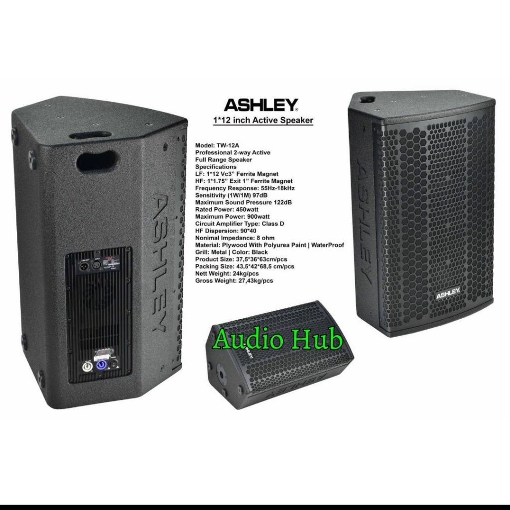 Speaker Aktif  Ashley TW 212A / TW212A / TW 212 A Original 12 Inch