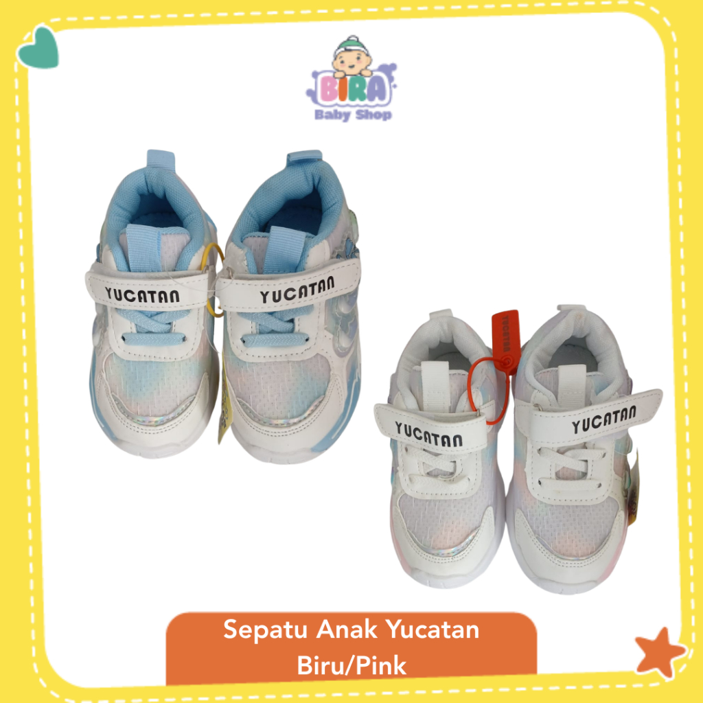 Sepatu Yucatan WEE/WFF Sepatu Lampu Bayi dan Anak Perempuan Karakter Lucu