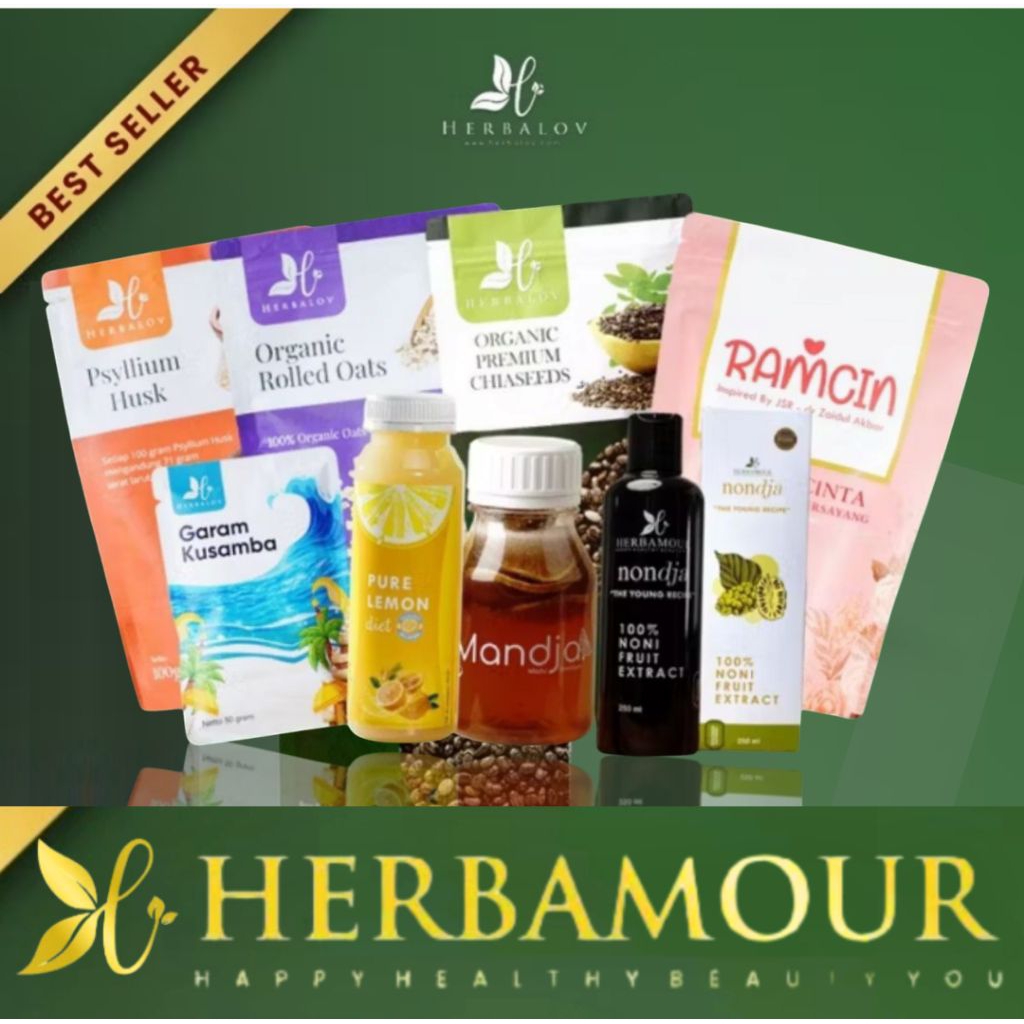 Ramcin Herbalov Herbamour Pure Lemon Diet Herbalove Original Madu Mandja Premium Garam Kusamba Nondj
