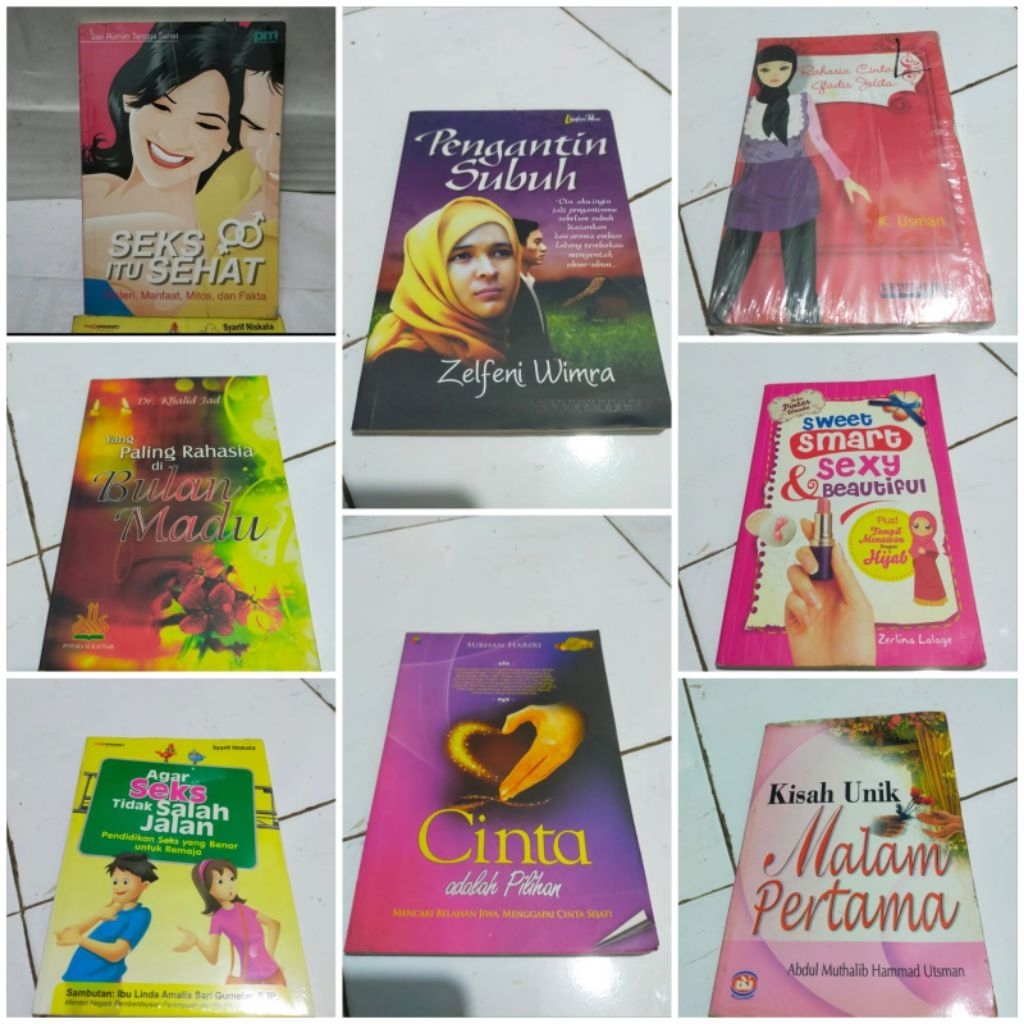 Novel Kisah unik malam pertama / Yang paling rahasia di bulan madu / Pengantin subuh / Cinta adalah 