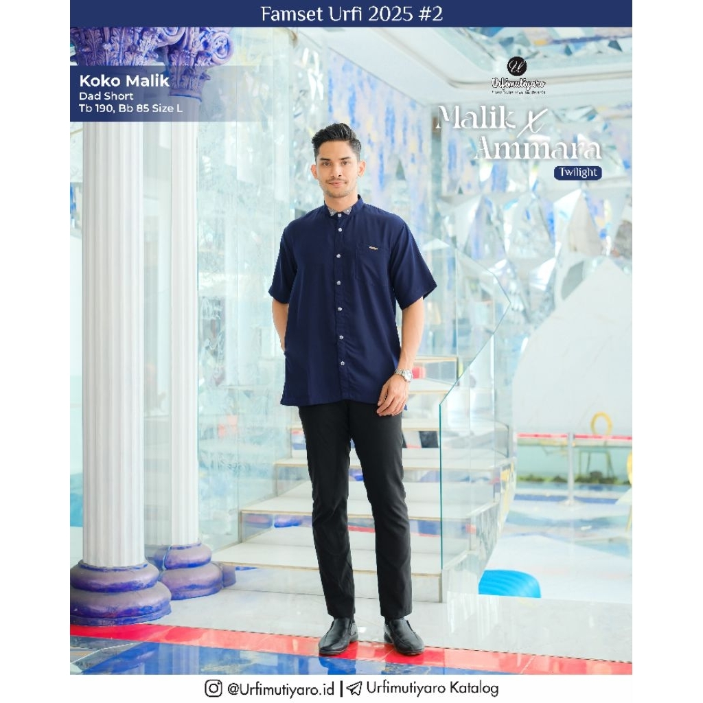 Malik Ammara Family Baju Couple Keluarga Sarimbit Lebaran Couple Gamis Kemeja