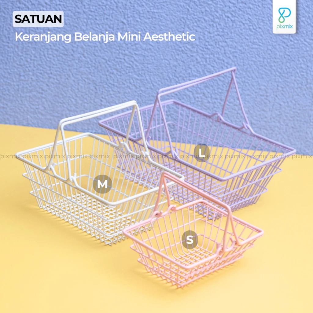Keranjang Belanja Mini / Shopping Chart Aesthetic / Mini Basket Dekorasi Pixmix