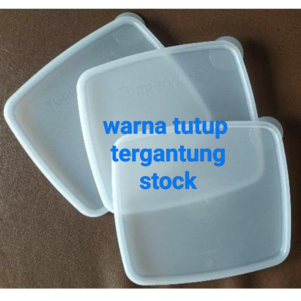 tutup small square round Tupperware model lama tersedia warna hijau