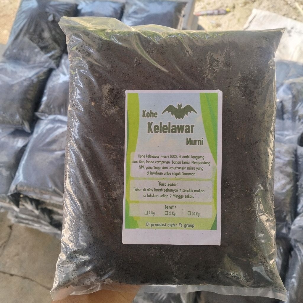 Pupuk Guano Organik Kohe kelelawar murni 1 kg