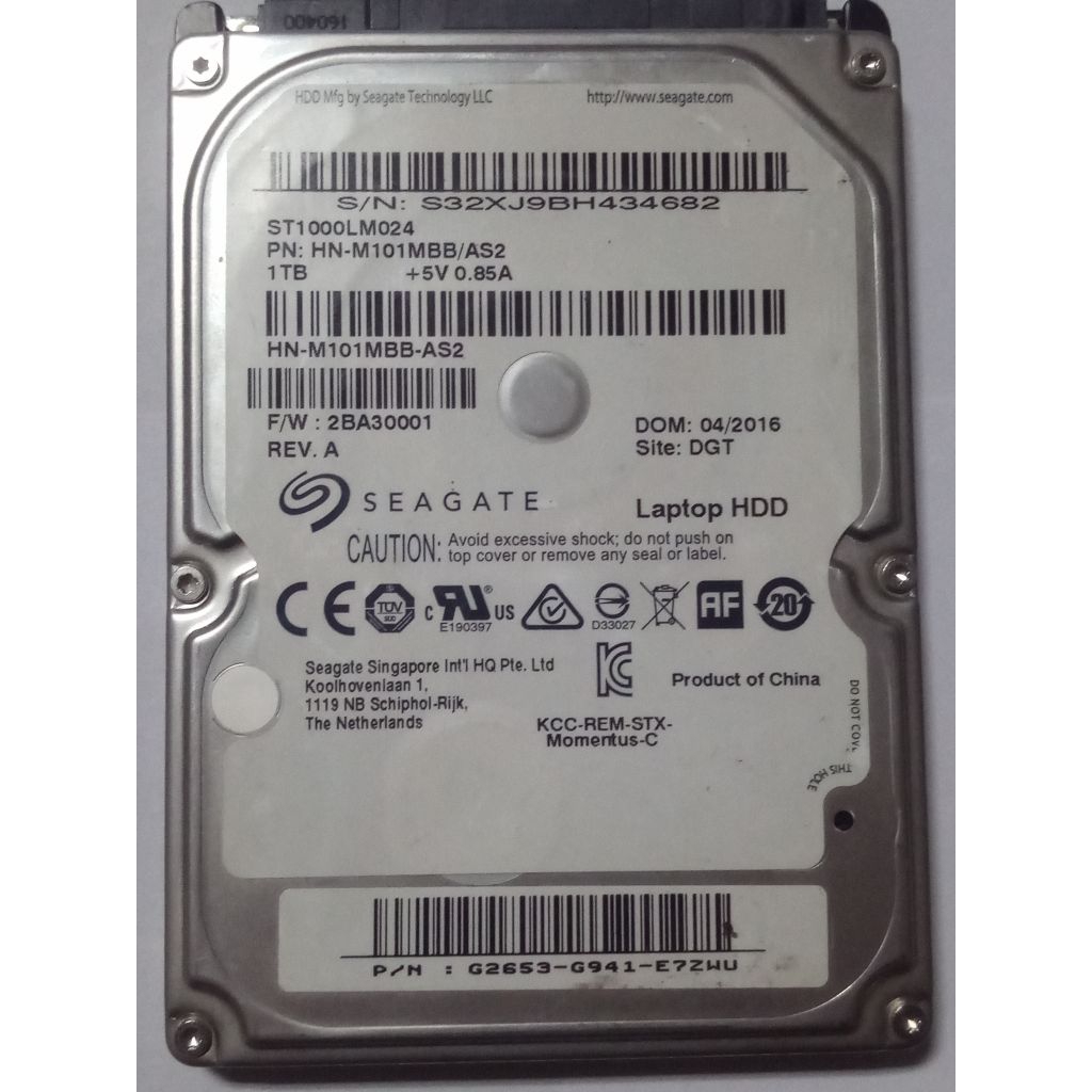 HDD LAPTOP Seagate 1 TB
