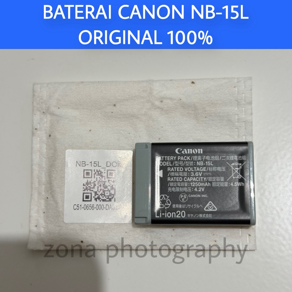 BATERAI CANON NB-15L NB15L / BATTERY BATRAI CANON NB-15L NB15L / BATERAI CANON G7X MARK II, G7X MARK