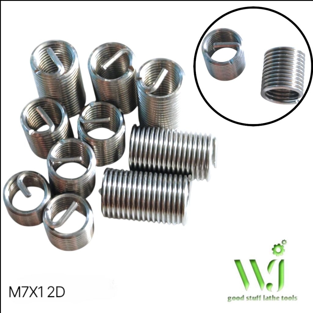 100pcs Recoil Verbos M7x1 2D recoil baut 7mm helicoil ulir drat baut slek dol kunci 11
