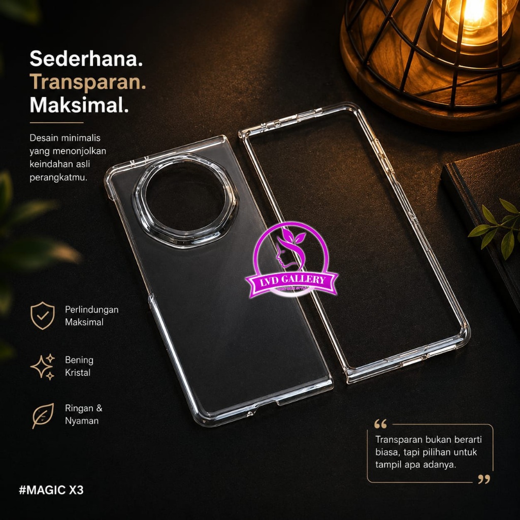 Honor Magic V3 Hardcase Acrilic bening / Case Clear Honor Magic V3 H01