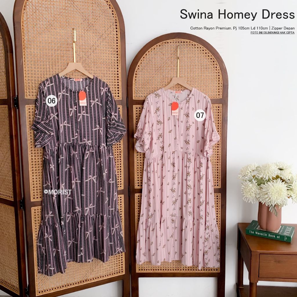 Swina HomeDress Daster Pendek Premium Catton Rayon Original Ori Morist Berlabel