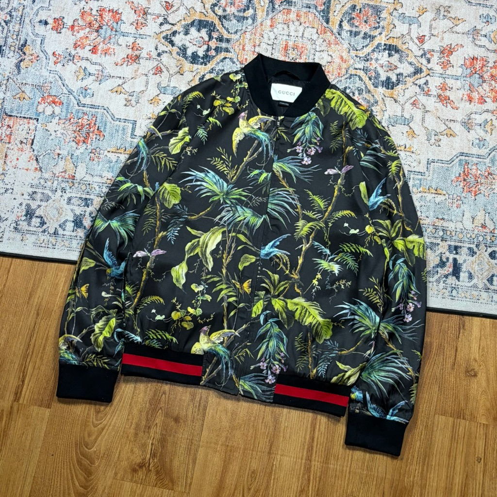 GUCCI SILK BOMBER JACKET