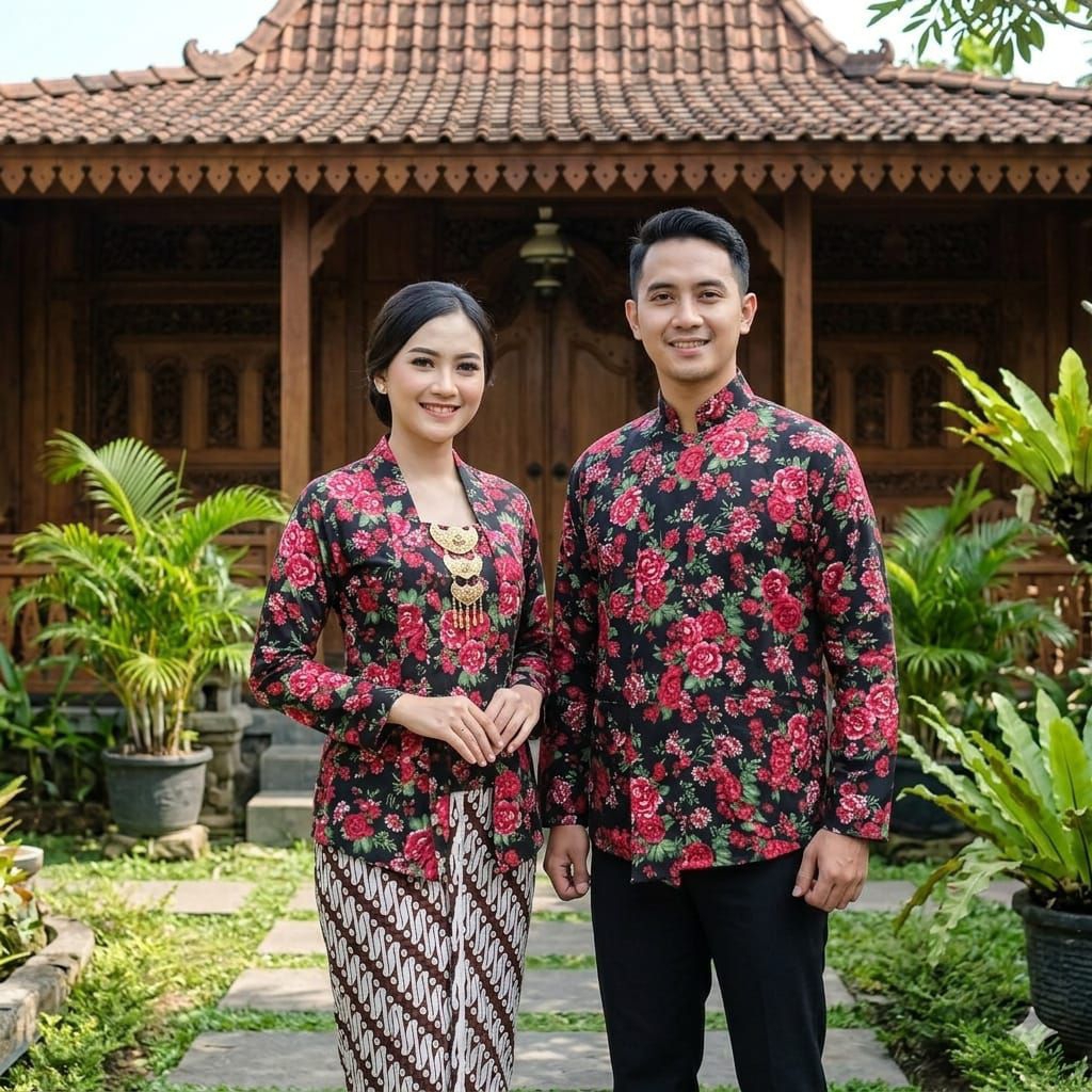 surjan lurik batik kembang  pria dewasa