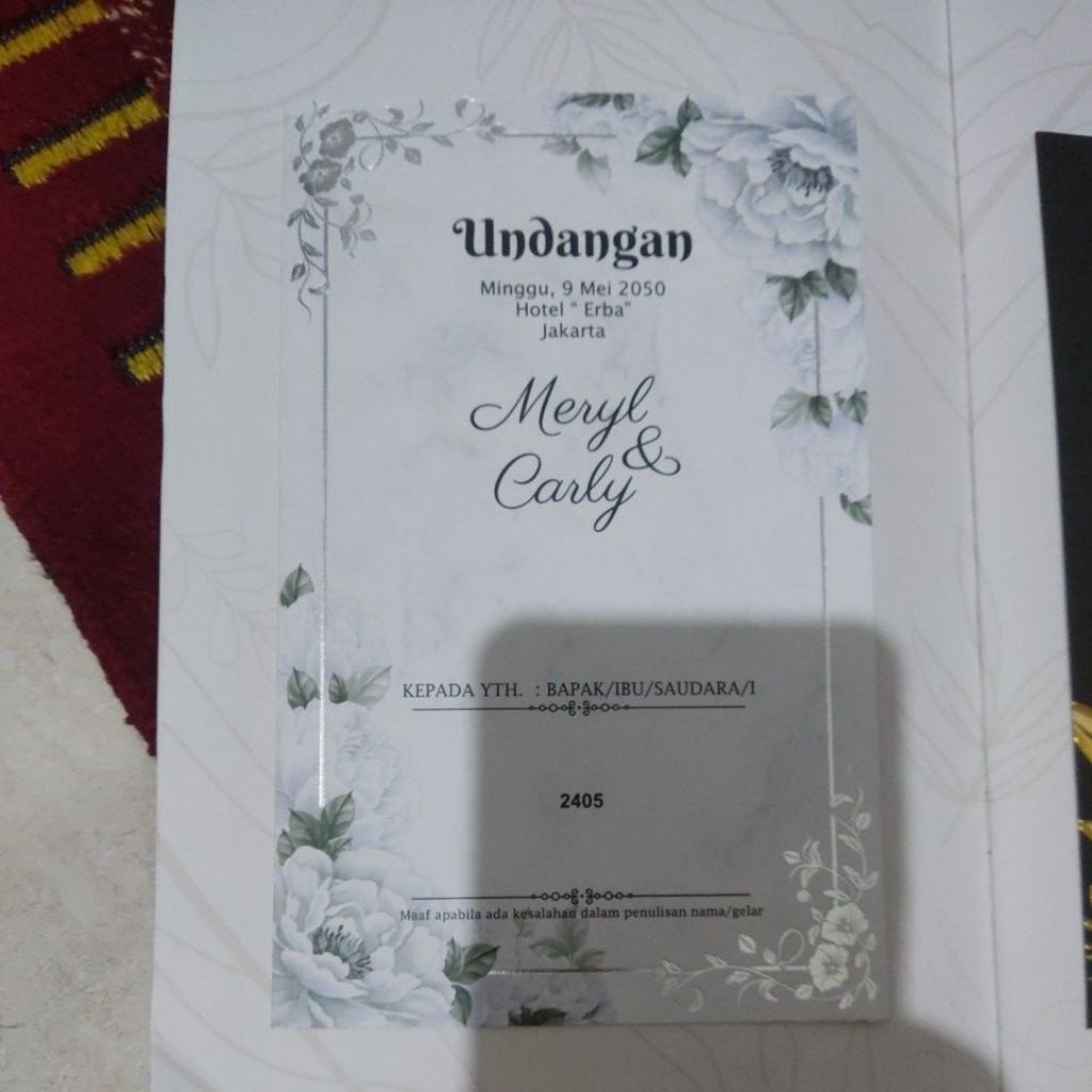 Undangan Erba Tipe 2405