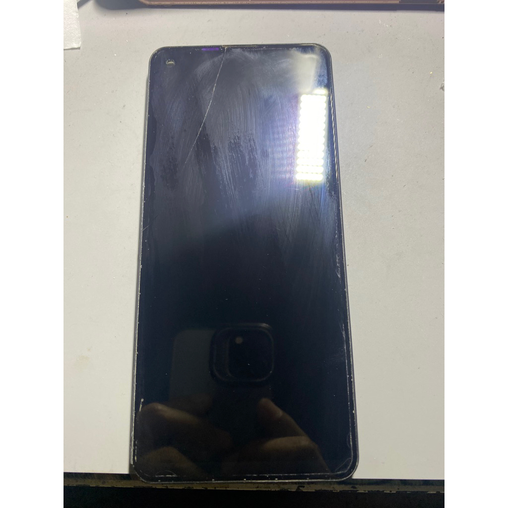 LCD samsung a21s copotan minus glass Retak