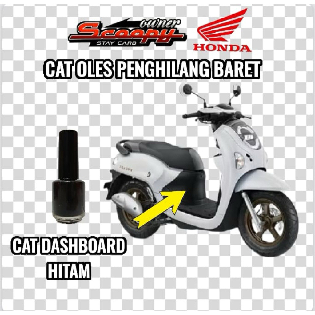 Cat Oles Dashboard Hitam Doff Black Doff Penghilang Baret Motor Honda Scoopy Gen 6 New