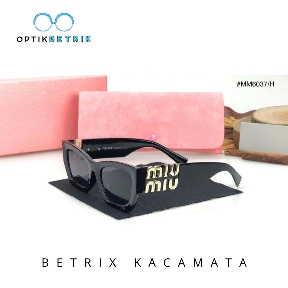 KACAMATA HITAM M1U 6037 UV PROTECTION UNTUK WANITA SUNGLASSES DESAIN MODERN STYLISH DAN ANTI SILAU U