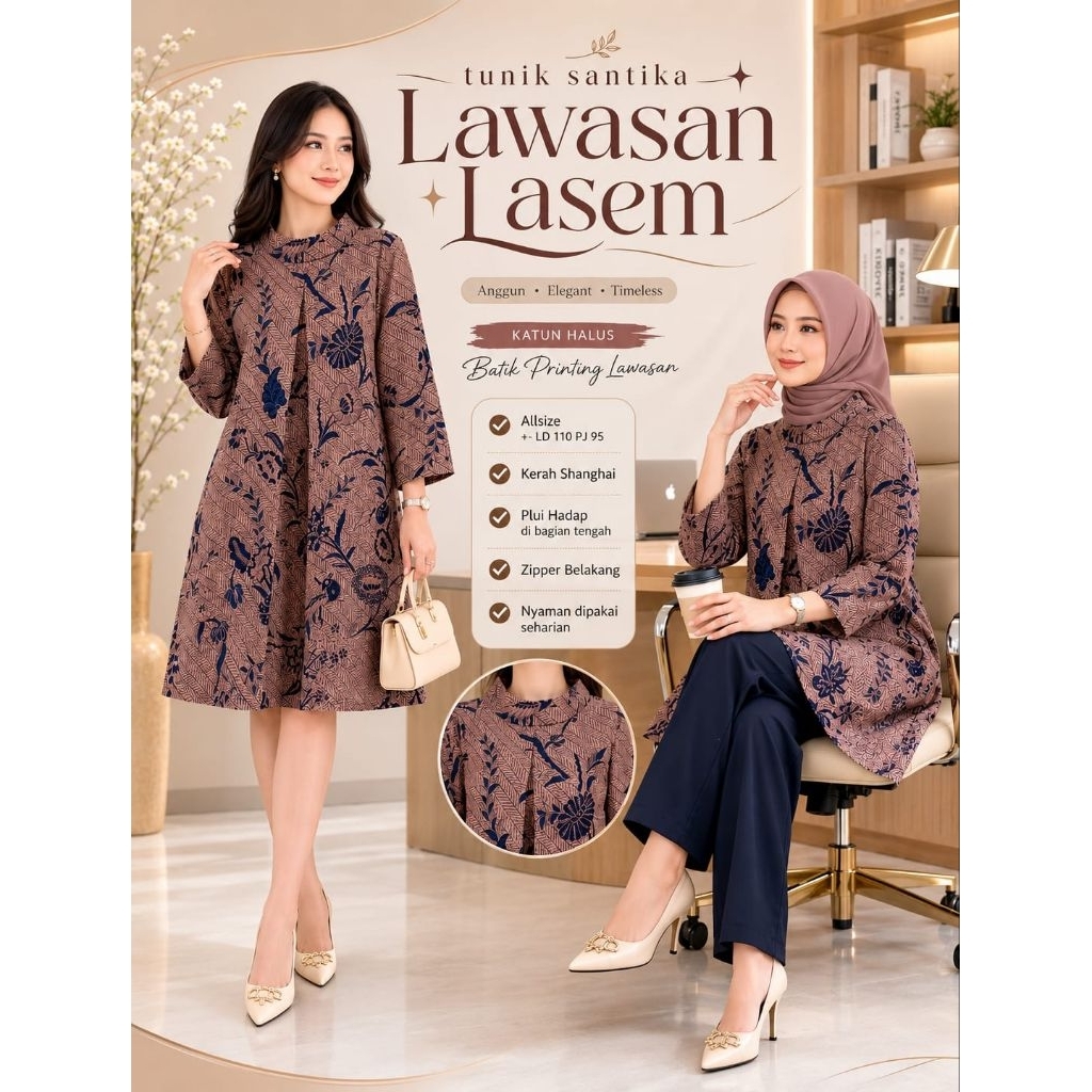 tunik batik lawasan