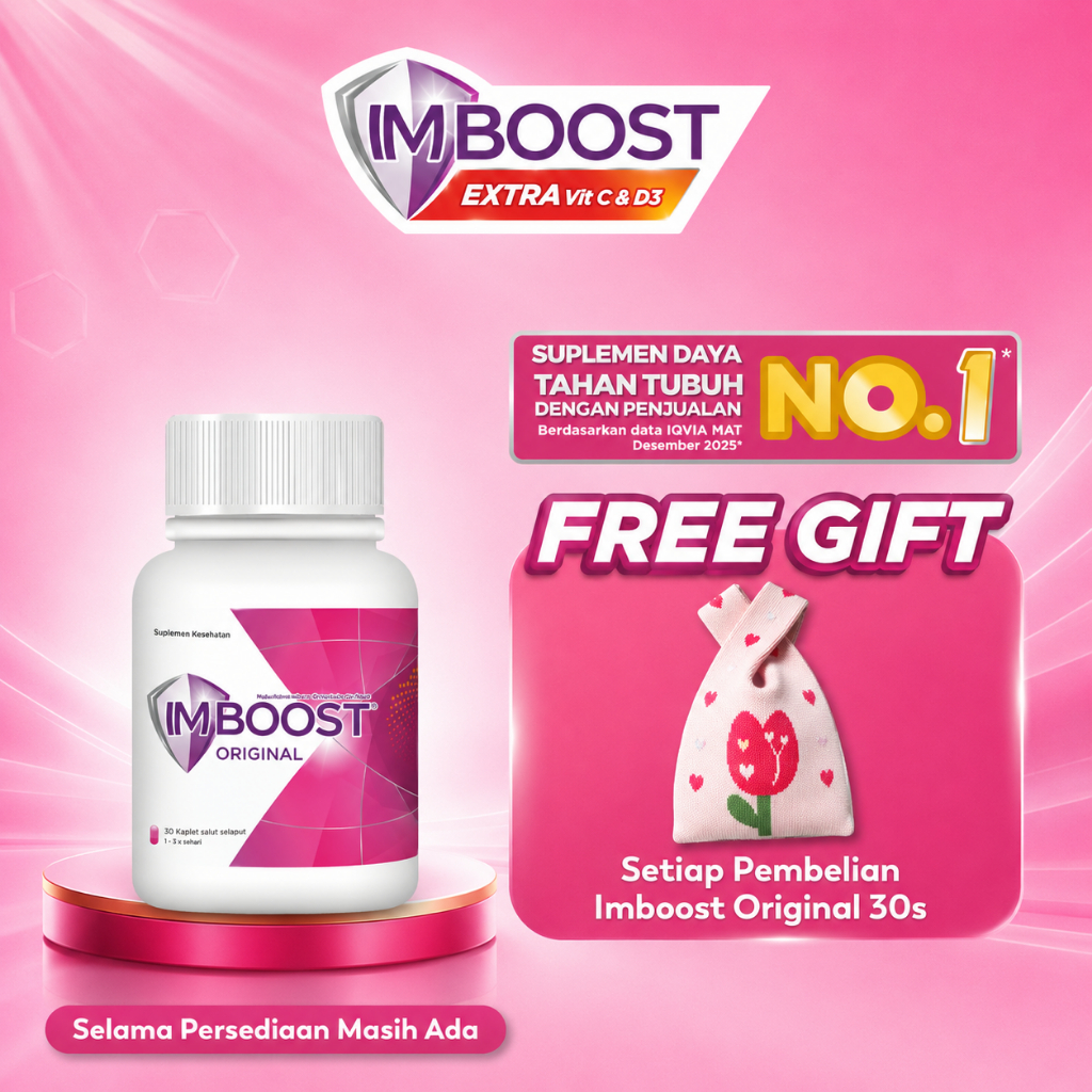Imboost Original Tablet Daya Tahan Tubuh 1 Botol - isi 30 Tablet