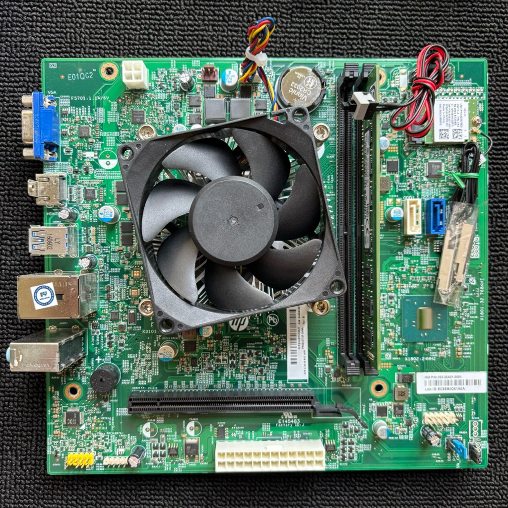 MOBO HP H170 + CORE I3 6100T 3.2GHZ + RAM 4GB DDR4 + FAN  LGA 1151