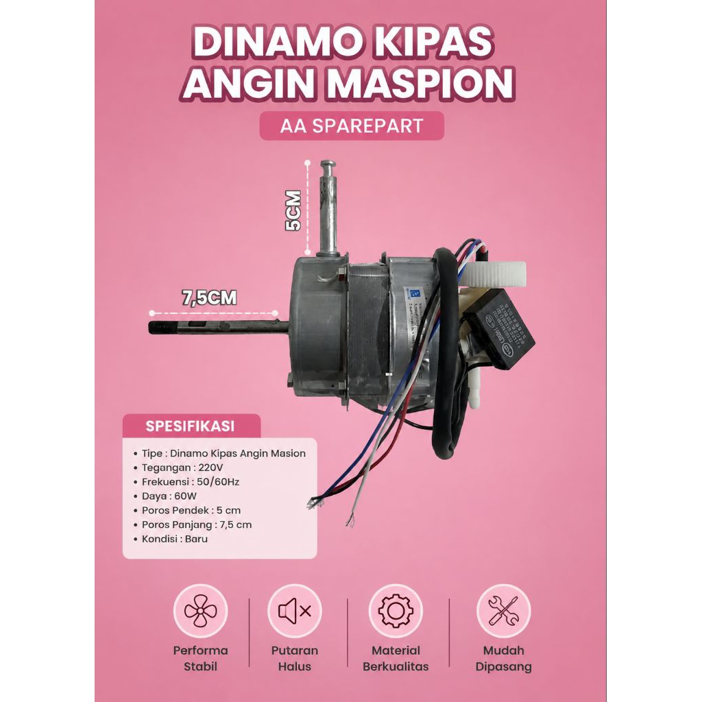 Dinamo kipas angin maspion / Dinamo kipas maspion 16in