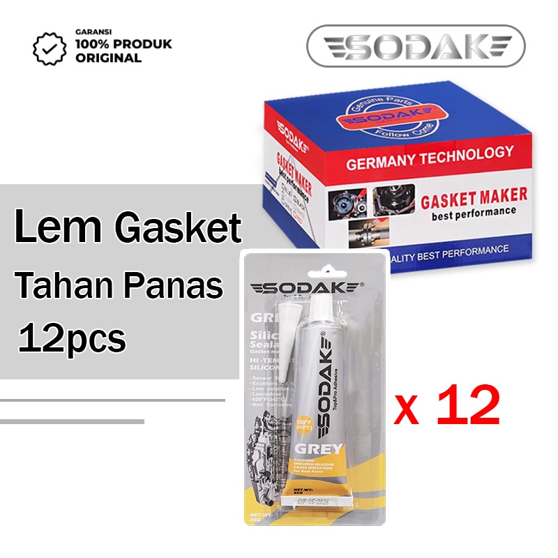 12pcs Lem Gasket Tahan Panas 85gr / Lem Perpak Mesin Motor / Lem Paking 014