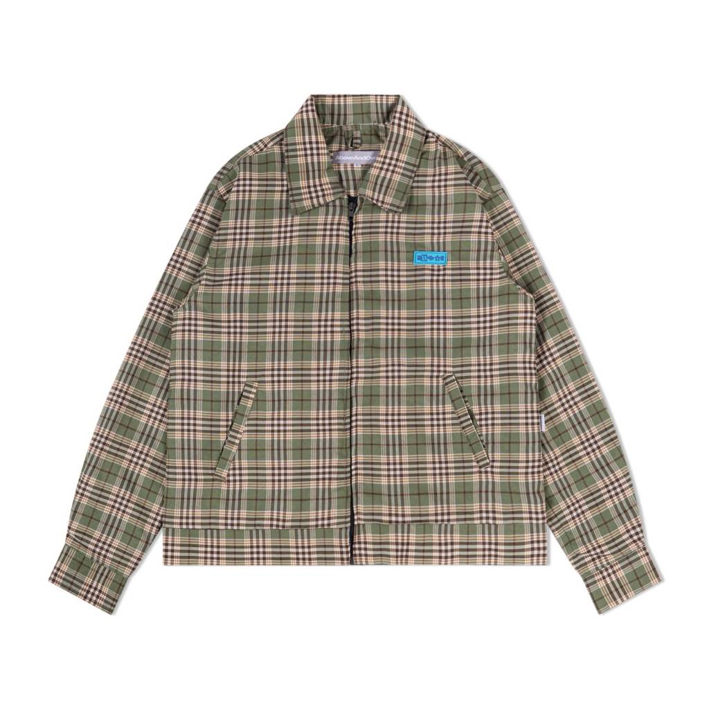 ABOVE AND OVER - LEAF PLAID WORK JACKET GREEN