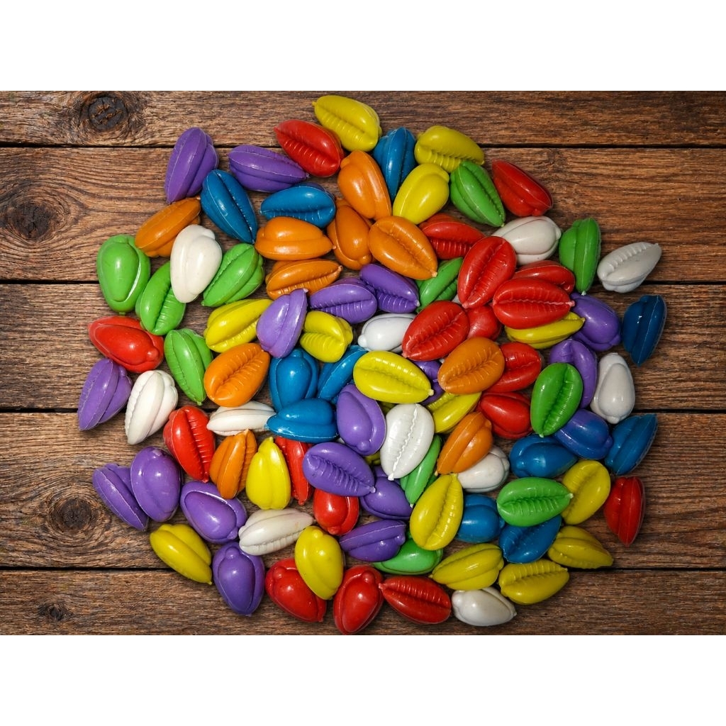 100gram / kuwuk warna / kuwuk plastik / kuwuk biji kerang