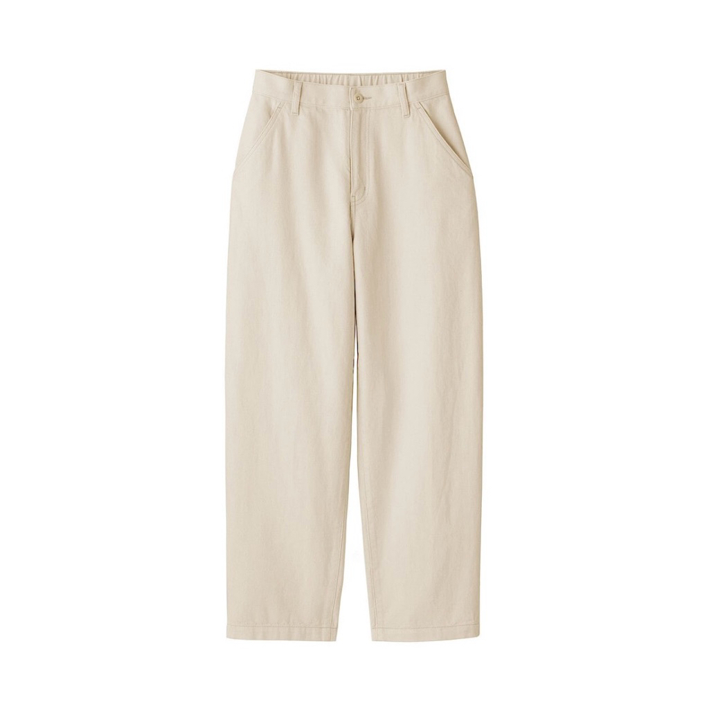 MUJI Women's Kapok Blend Denim Wide Leg Jeans