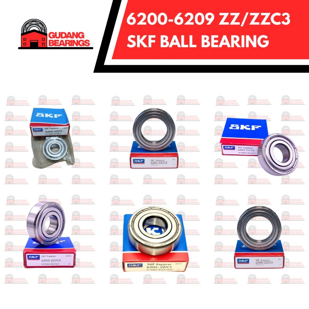 BEARING SKF ORIGINAL HIGH SPEED 620X ZZ/ZZC3 6200 6201 6202 6203 6204 6205 6206 6207 6208 6209 ZZ/ZZ