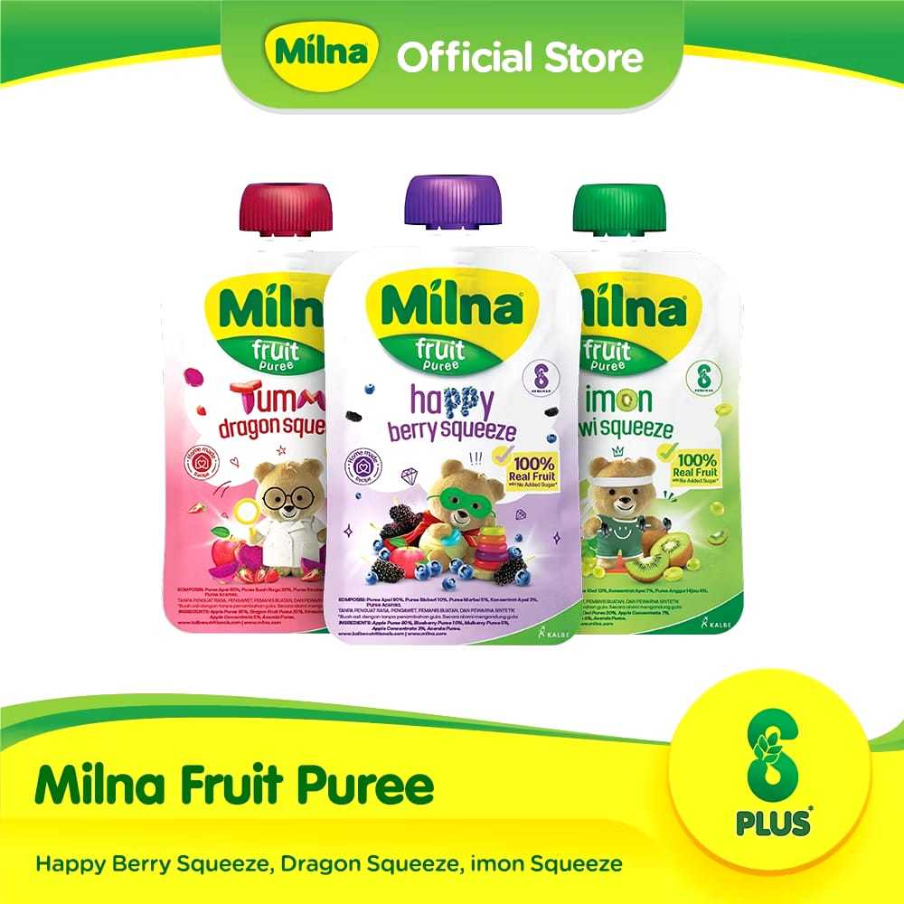 MILNA Puree Fruit Squeeze - Milna Pure Buah - Snack Bayi Dan Anak