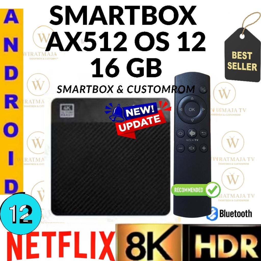 STB ANDROID AK512 OS 12 SUPPORT NETFLIX
