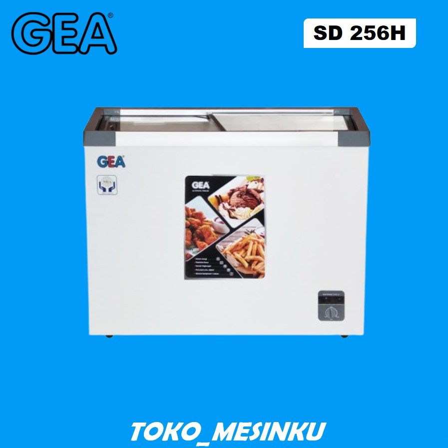 GEA SD 256H Freezer Sliding Freezer Kaca Flat Sliding 300L