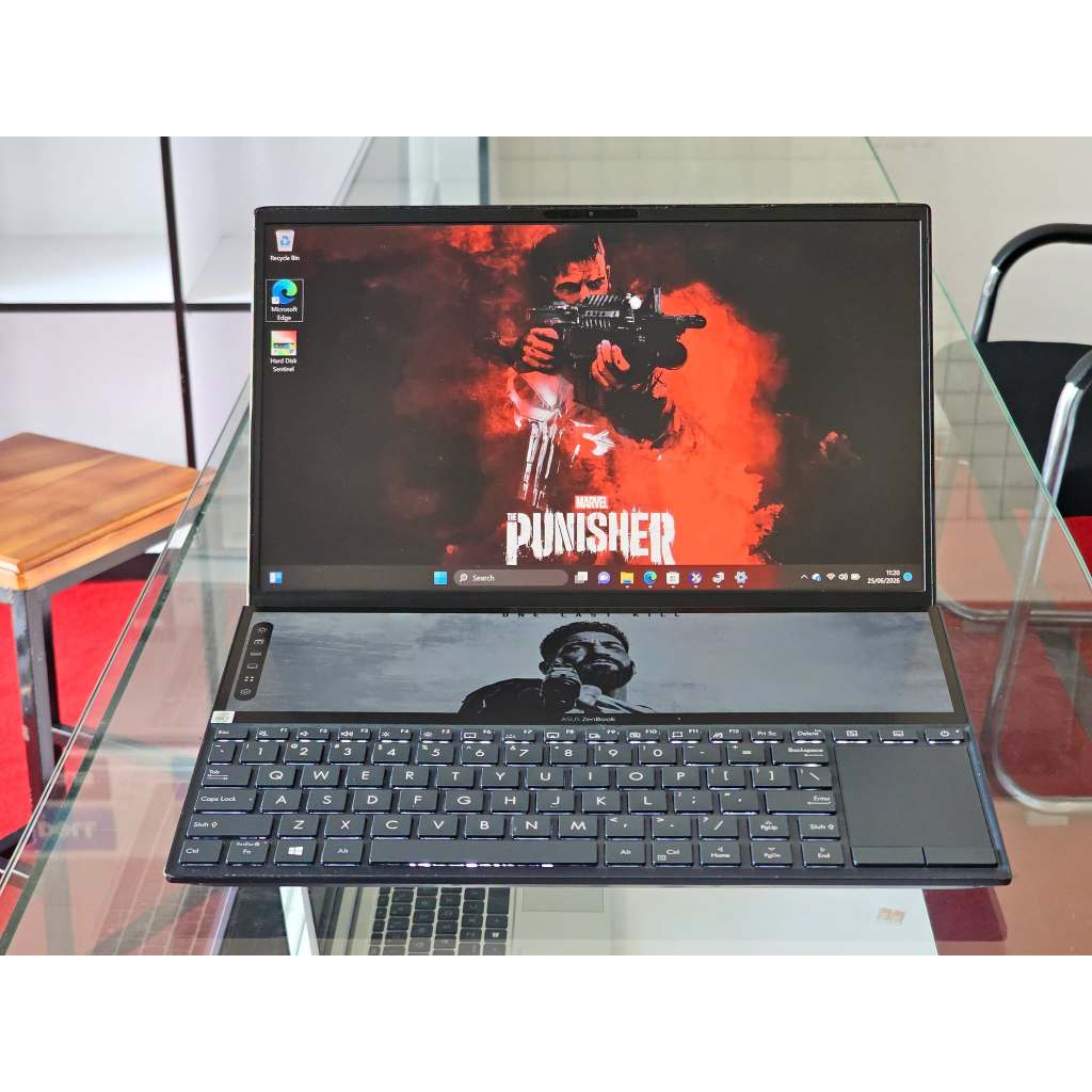 ASUS Zenbook Duo UX481FL intel Core i7 Gen 10 Ram 16 GB SSD 512 GB Nvidia MX 250 Dua Layar Touchscre