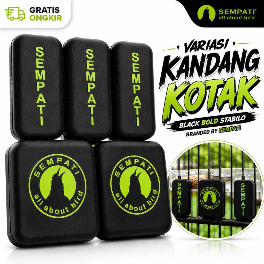 SEMPATI Variasi Sangkar Burung Kotak Dudukan Cepuk Tangkringan Stoper Karet Sangkar Sparepart Kandan