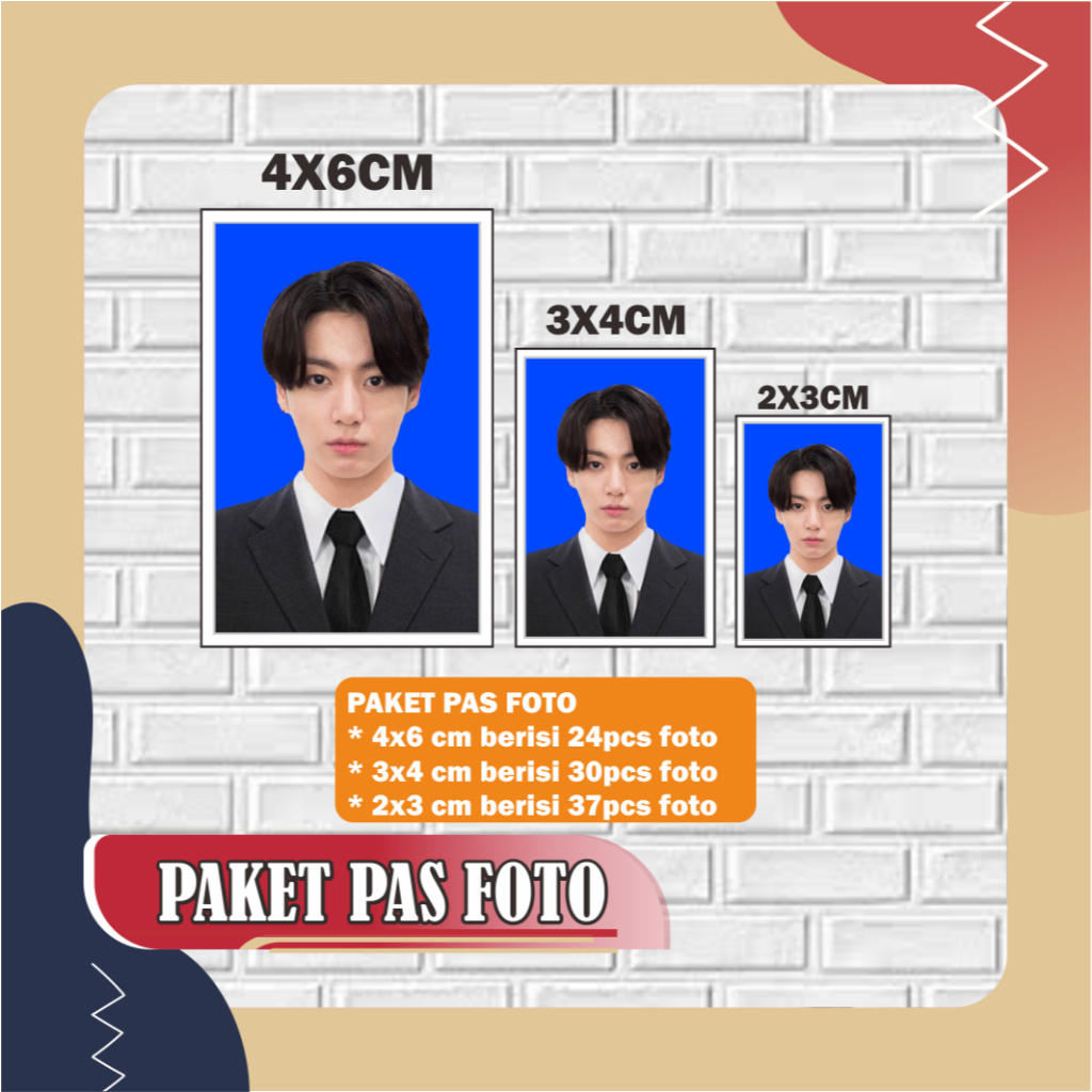 Cetak pas foto 1 paket/ cetak foto ijazah sd smp atau smk paket murah meriah