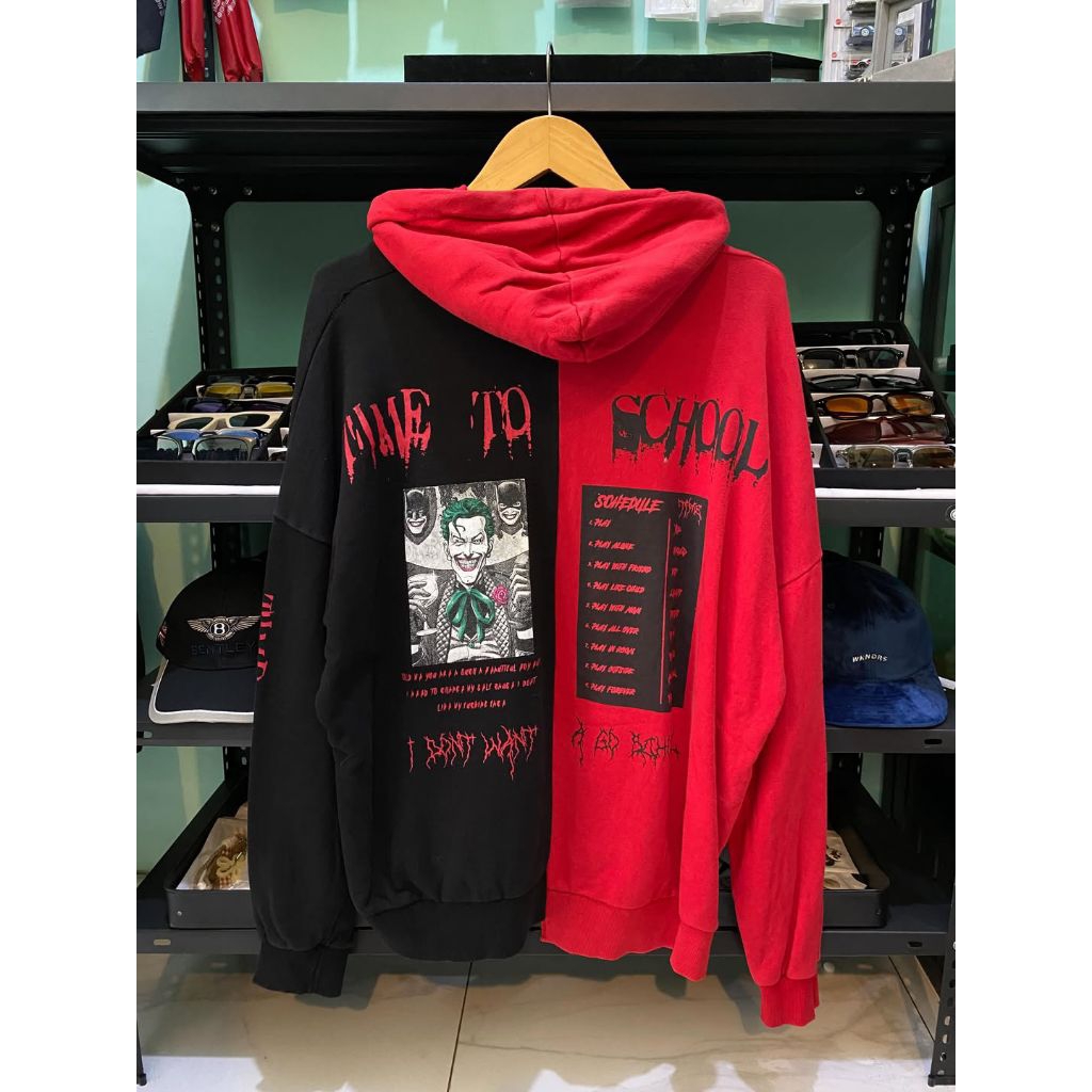 Hoodie Vision Company art Joker Black and Red Authentic