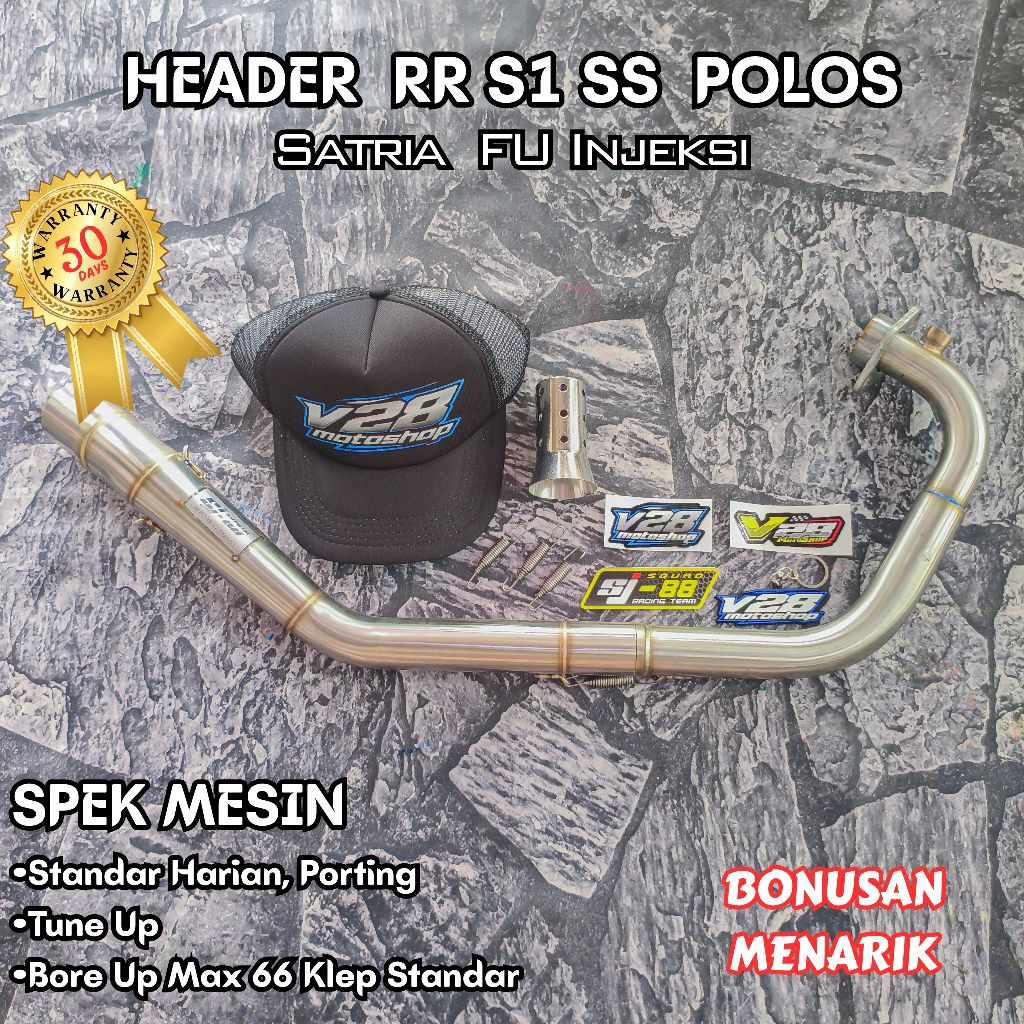 Knalpot SJ88 HEADER Only RR S1 SATRIA F150 INJEKSI Pipa Leheran NGACUNG Ceng Roadrace Original SJ-88