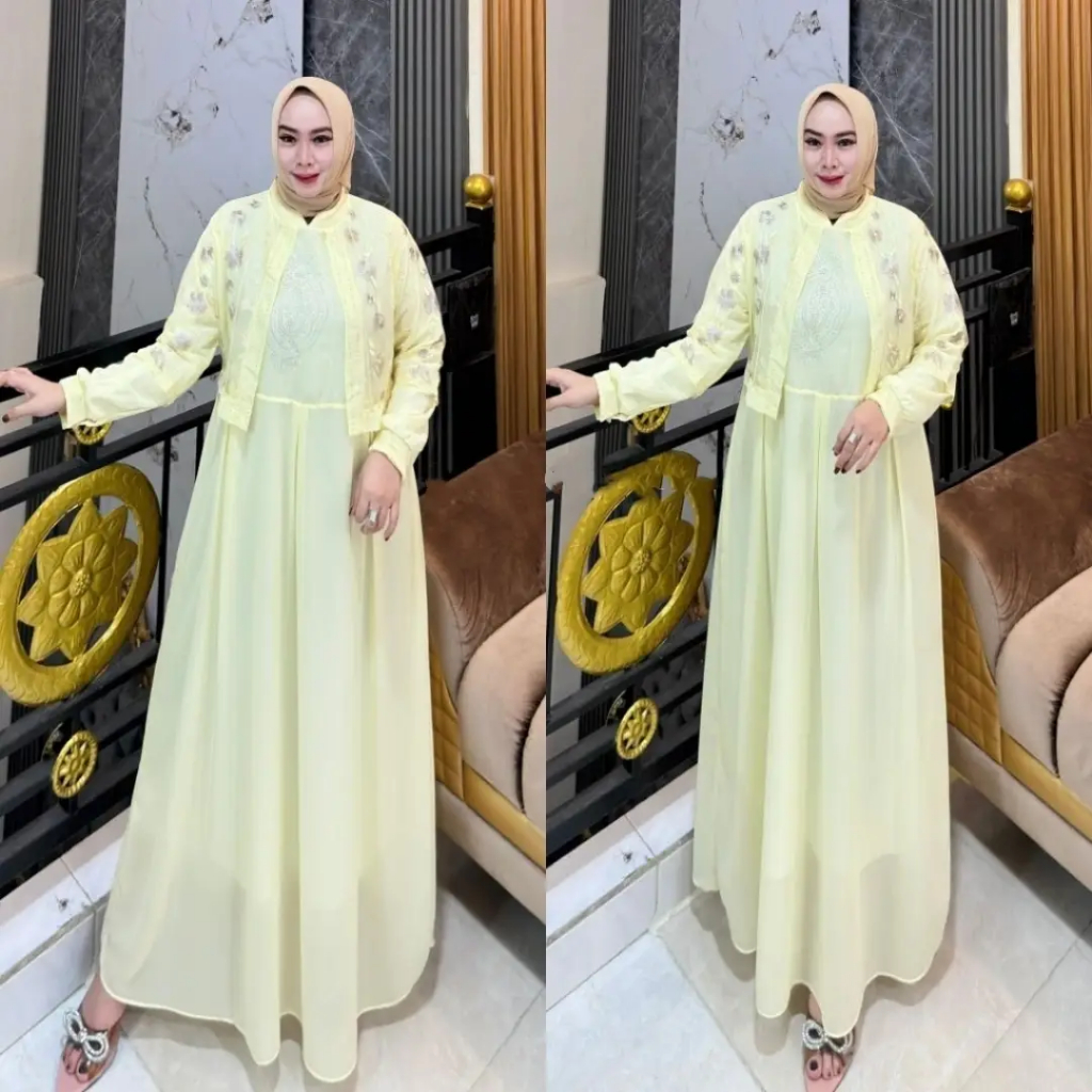 Dress Model Terbaru Butter Yellow Dress Lunara Simple Jaitan Rapi Model Kekiniaan Outfit Kondangan